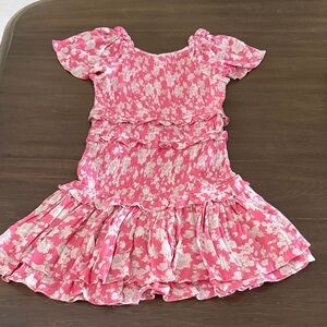 Pink Floral Girls Dress